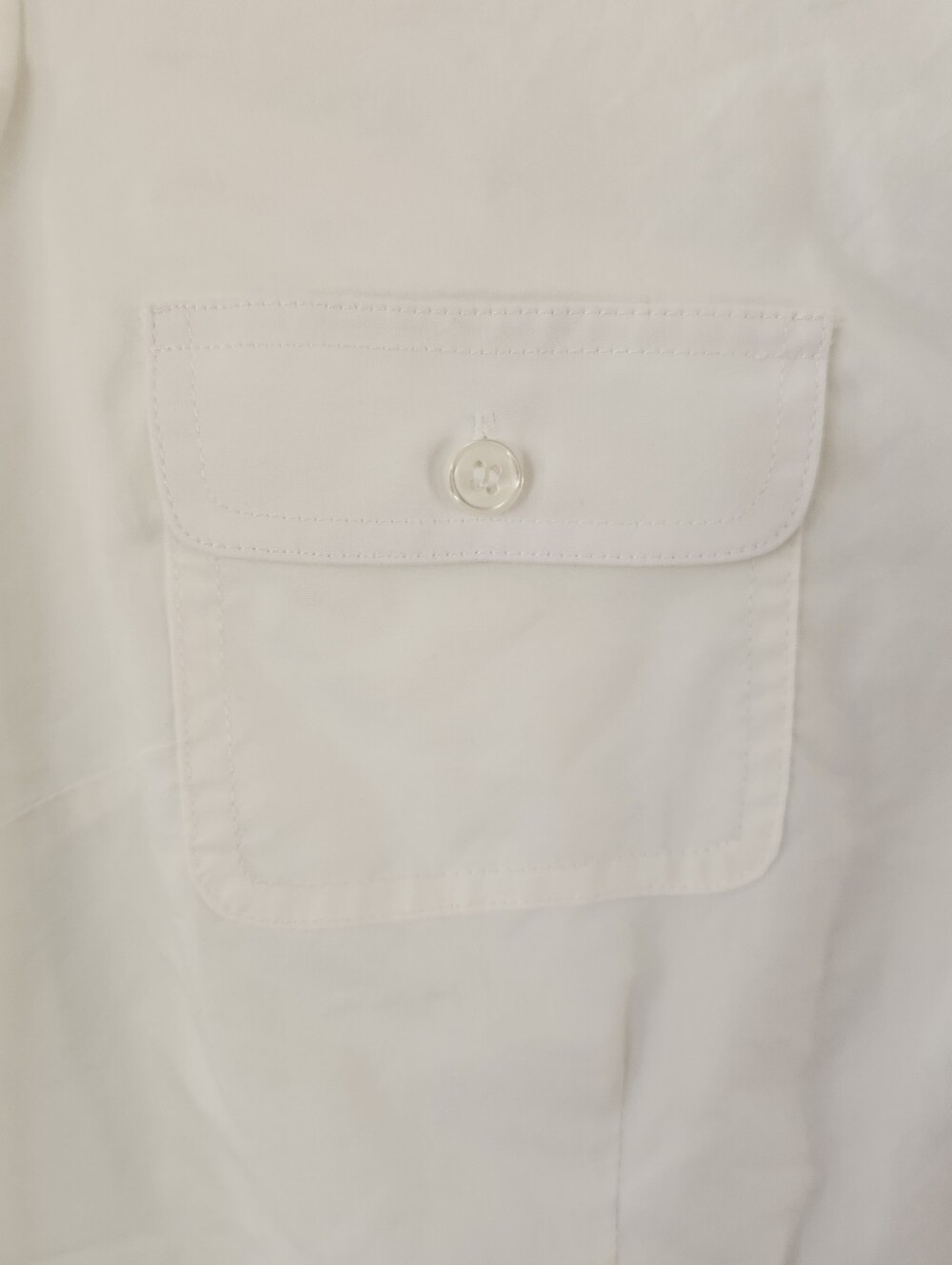 Chico's Blouse Dress Shirt Top White Button Down 3/4 Sleeve Summer Crisp Cotton - Picture 4 of 7